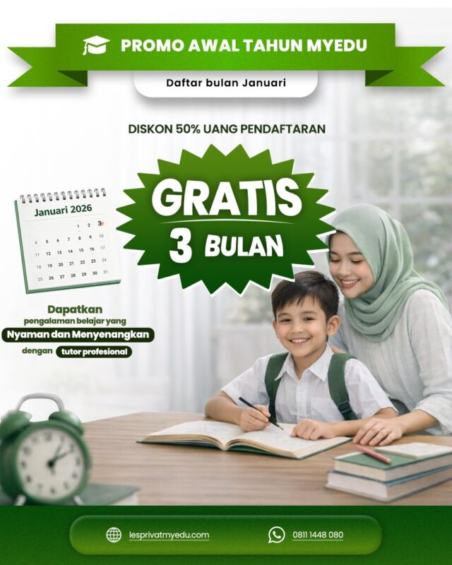 gratis 3 bulan les myedu
